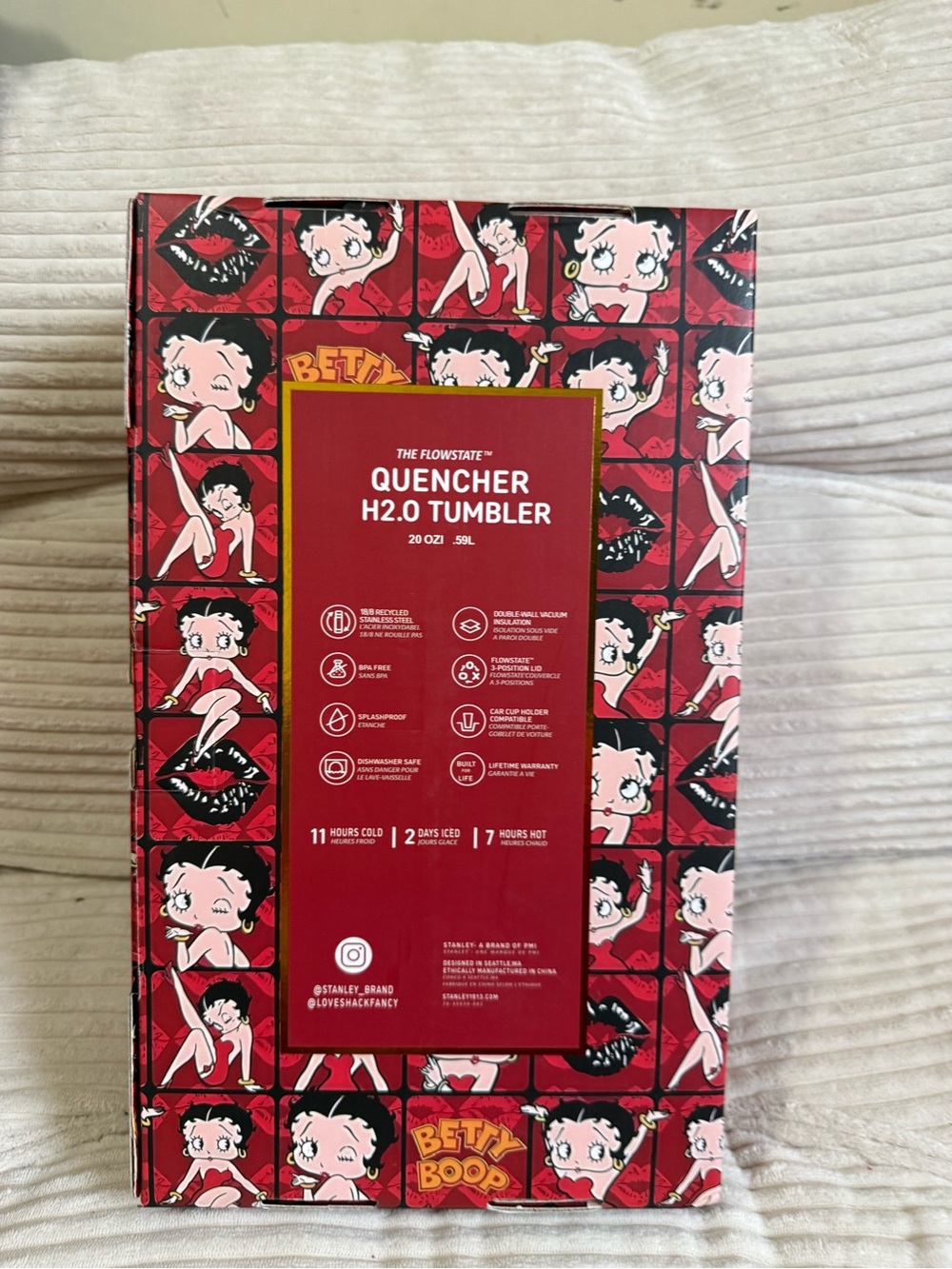 Customized Stanley Betty Boop Red & White Quencher H2.0 Kids Tumbler - Picture 5 of 5